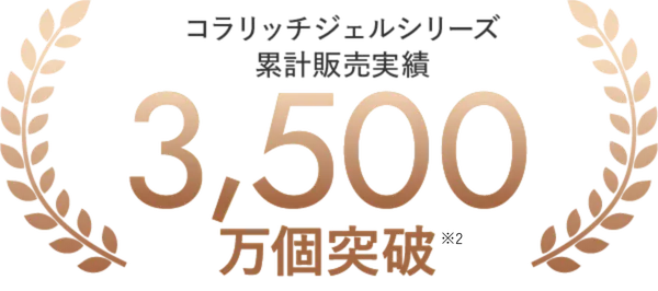 コラリッチジェルシリーズ 累計販売実績3,500万個突破